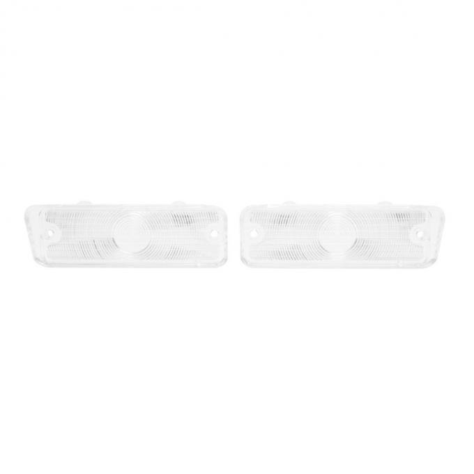 Trim Parts 1966 Chevrolet Full Size Car Clear Parking Light Lens, Pair A2441C