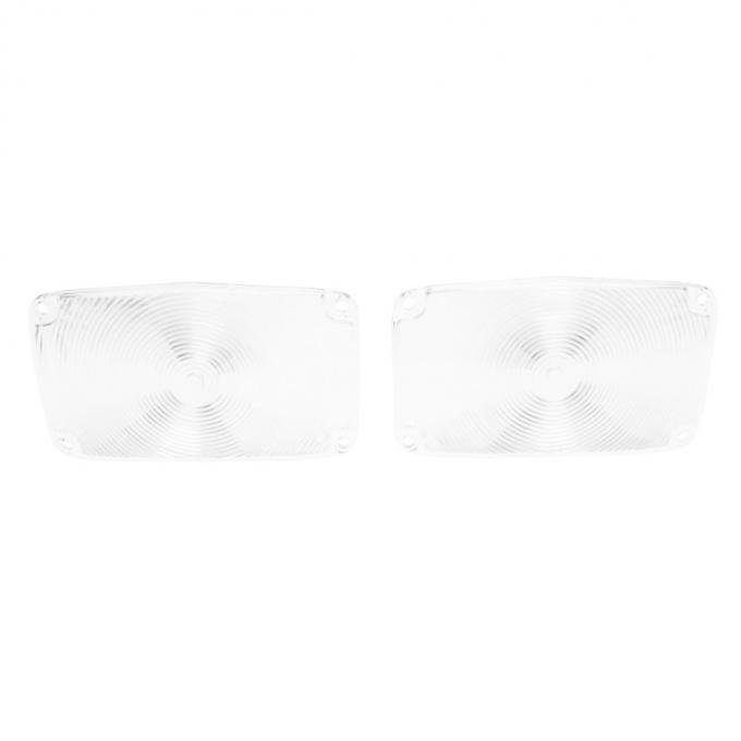 Trim Parts 1956 Chevrolet Full Size Cars Clear Parking Light Lens, Pair A1385