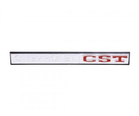 Trim Parts 1969-70 Chevrolet Truck Glove Box Door "Chevrolet CST" Emblem, Each 9675