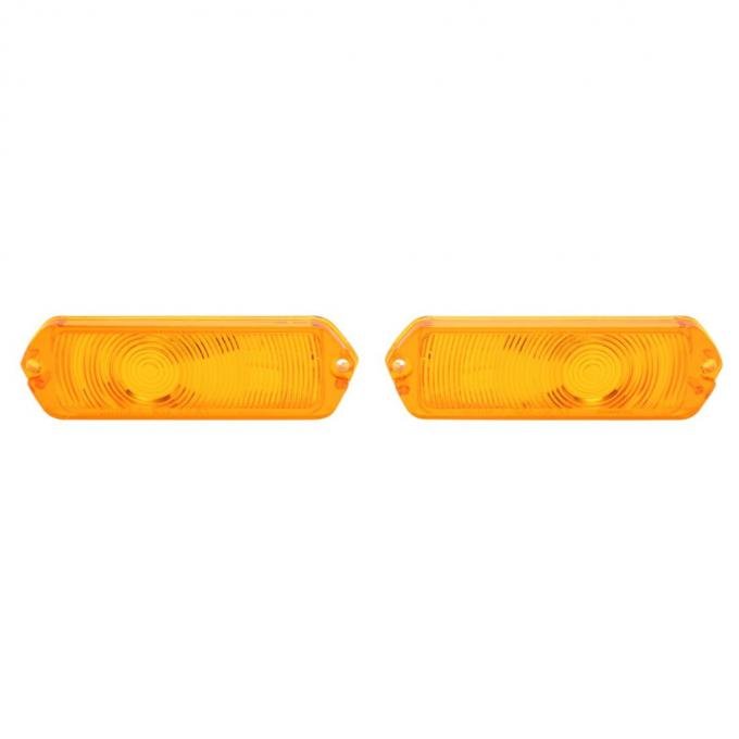 Trim Parts 1963 Chevrolet Full Size Car Amber Parking Light Lens, Pair A2438