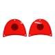Trim Parts 1957 Chevrolet Full Size Cars Red Tail Light Lens, Pair A1480