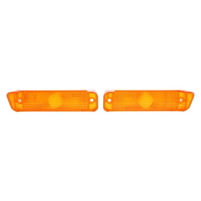 Trim Parts 1967 Chevrolet Full Size Car Amber Parking Light Lens, Pair A2442