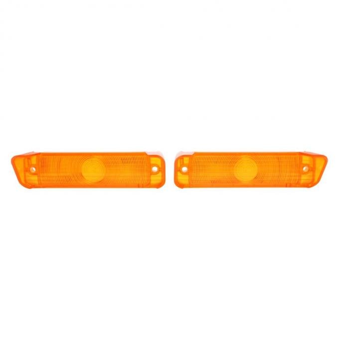 Trim Parts 1967 Chevrolet Full Size Car Amber Parking Light Lens, Pair A2442