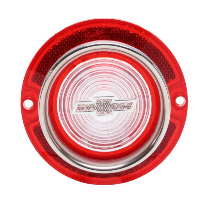 Trim Parts 1963 Chevrolet Full Size Car Red Back Up Light Lens W/Clear Bowtie & Trim, Each A2260T