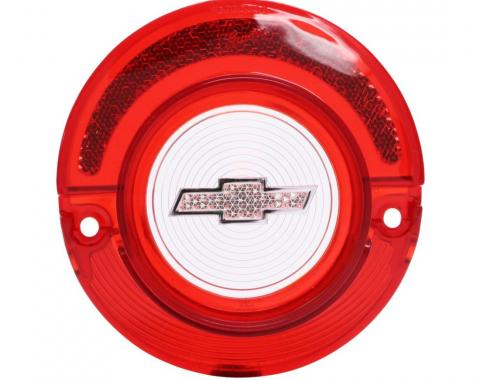 Trim Parts 1964 Chevrolet Full Size Car Red Back Up Light Lens W/Clear Bowtie W/O Trim Each A2360B