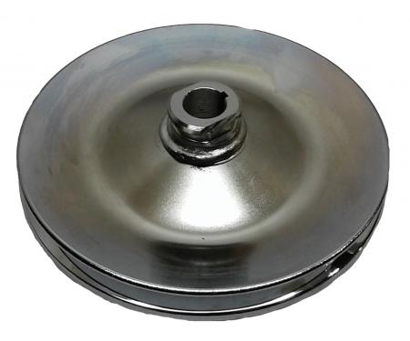 Lares Single V-Belt Chrome Power Steering Pump Pulley 160