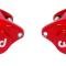 Classic Performance Front Disc Brake Kit with 2" Drop Spindles for 58- 70 Chevy Full Size 5x4.75, 11" Rotors, Drilled/Slotted, Wilwood Red Calipers 5870SWBK-DWWR
