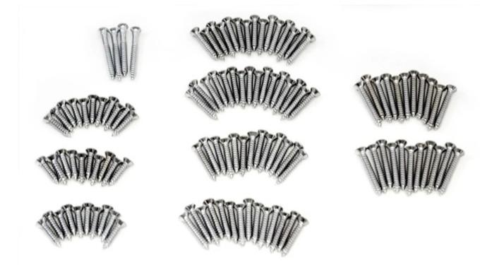 Redline Restomotive® 1955-1957 Chevy Sedan Delivery Interior Garnish Molding Trim Screw Set