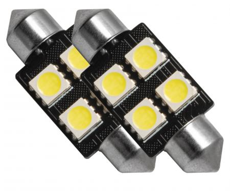 Oracle Lighting 37mm 4 LED 3-Chip Festoon Bulbs, Cool White, Pair 5205-001