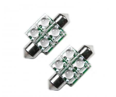 Oracle Lighting 33mm 4 LED Festoon Bulbs, Red, Pair 5202-003