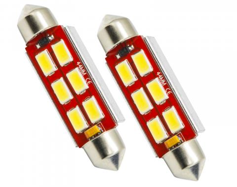 Oracle Lighting 44mm 6 LED 3-Chip Festoon Bulbs, Cool White, Pair 5207-001