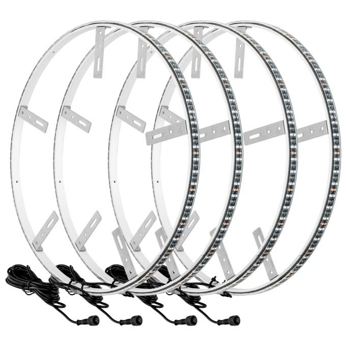 Oracle Lighting White LED Illuminated Wheel Rings, Double LED 4228-001