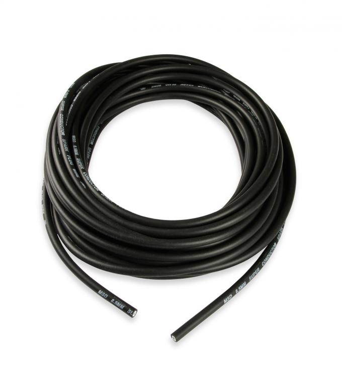 MSD Super Conductor Spark Plug Wire, Black 8.5mm, 50 Ft 34023