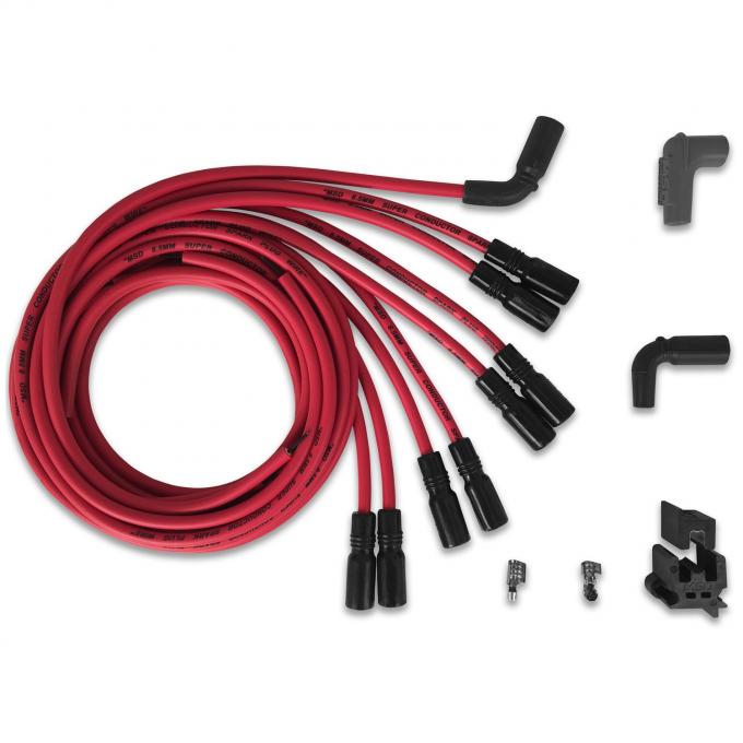 MSD Super Conductor Spark Plug Wire Set, Univ. Chevy LT1 w/Straight Boot 32129