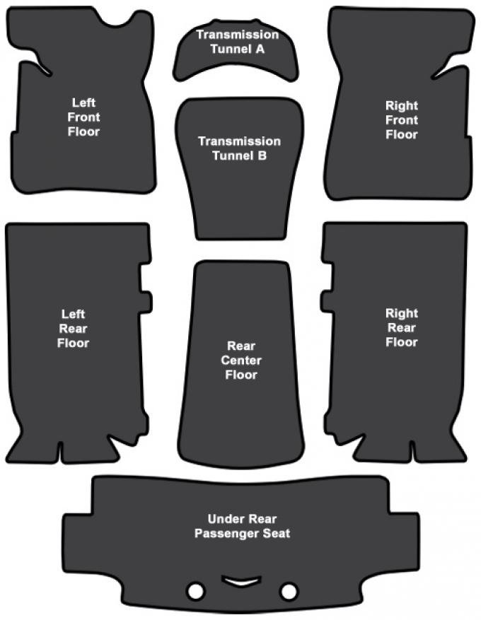 ACC 1971-1976 Chevrolet Impala Sound Deadener 8pc EVA