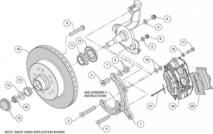 Wilwood Brakes Classic Series Dynalite Front Brake Kit 140-14808-R