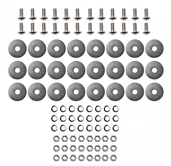 Key Parts '47-'66 Chev/GMC Stepside Fender to Bedside Stainless Steel Bolt Kit (Does Both Sides), Phillips Head, 96pc 0846-196