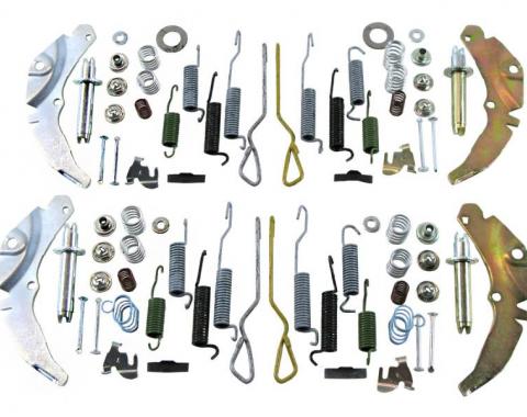 Chevy Front & Rear Self Adjusting Drum Brake Hardware Kit, 1955-1957