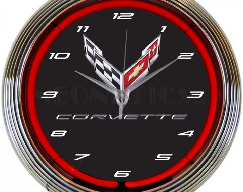 Neonetics Neon Clocks, Corvette C8 Neon Clock