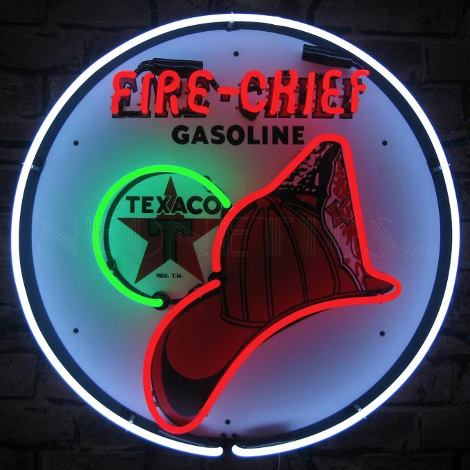 Neonetics Standard Size Neon Signs, Texaco Fire Chief Neon Sign