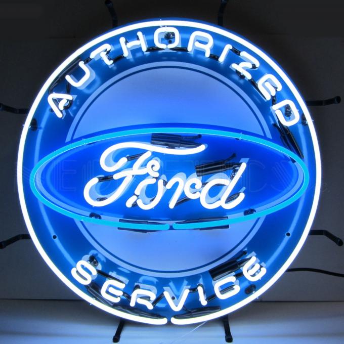 Neonetics Standard Size Neon Signs, Ford Authorized Service Neon Sign with Backing