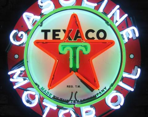 Replacement Neon - Center Star Section, Texaco Gasoline Neon Sign