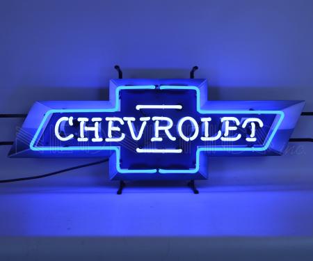 Neonetics Standard Size Neon Signs, Chevrolet Bowtie Neon Sign with Backing