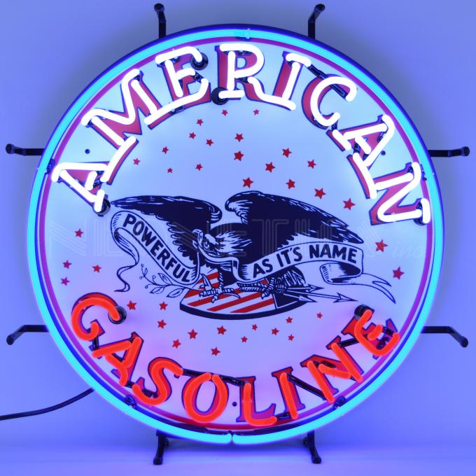 Neonetics Standard Size Neon Signs, Gas - American Gasoline Neon Sign