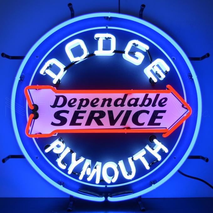 Neonetics Standard Size Neon Signs, Dodge Dependable Service Neon Sign