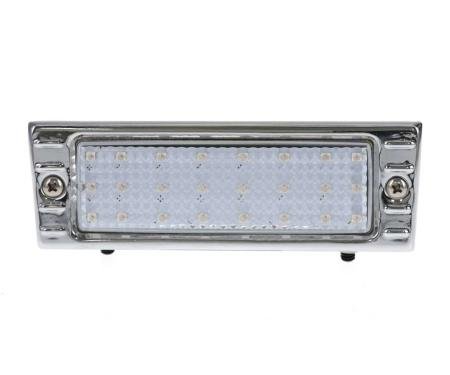 AMD Park Lamp Assembly, LED, Clear, Chrome Bezel, 47-53 Chevy Truck Suburban X137-4047-1DC
