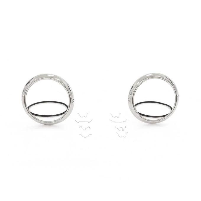 AMD Headlamp Bezel Kit, Stainless, 47-55 Chevy GMC Truck Suburban X145-4047-S