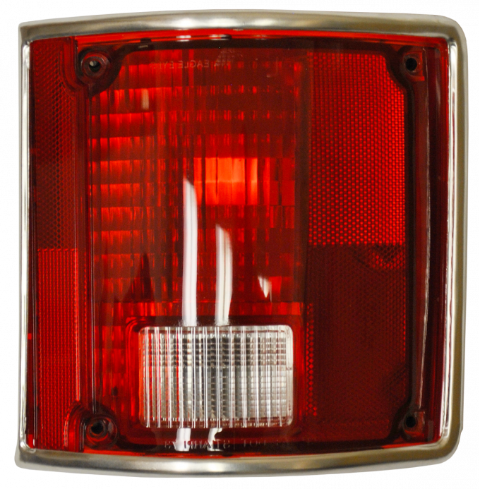 Key Parts '78-'91 Tail Light Assembly with Chrome Trim, Passenger's Side 0851-614 R