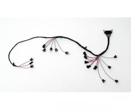 Full Size Chevy Dash Instrument Cluster Wiring Harness, With Column Shift Automatic Transmission & Warning Lights, 1965