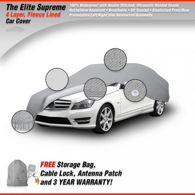 CHEVROLET 210 Elite Supreme Fleece Lined Car Cover, Gray, 1955-1957