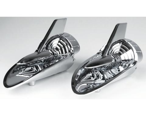Golden Star 1957 Chevy Hood Rocket Assembly Pair HO13-571
