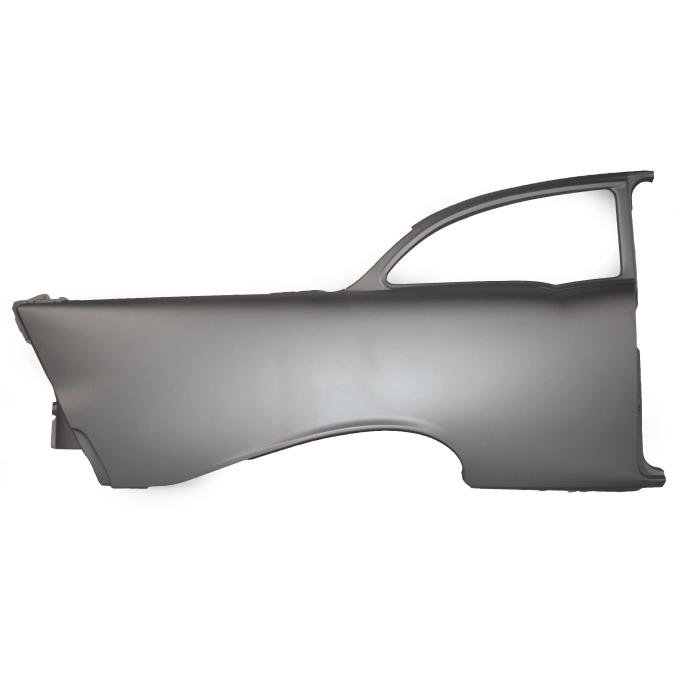 Golden Star 1957 Chevy 2 Door Sedan Quarter Panel With Window Frame Skin No Trim Holes Right Hand QP13-572ROE