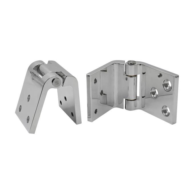 Golden Star 1955-1957 Chevy 2 & 4 DOOR STATION WAGON HINGE (POLISHED ALUMINUM) PAIR TG13-55HPA