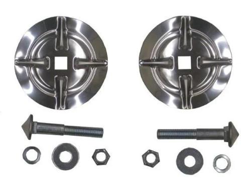 Golden Star 1957 Chevy Bumper Bullet Metal Insert Pair BU13-57B