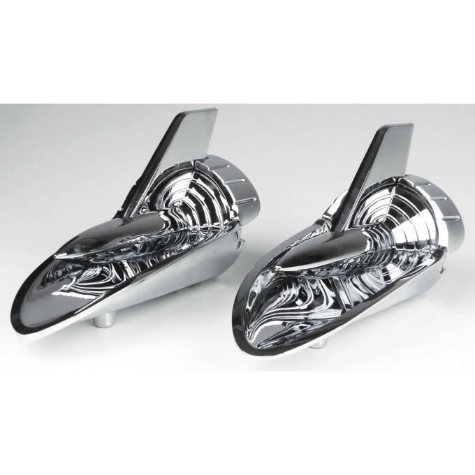 Golden Star 1957 Chevy Hood Rocket Assembly Pair HO13-571