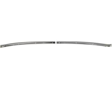 Golden Star 1955-1957 Chevy Convertible Inner Top Windshield Molding Pair WS13-552T