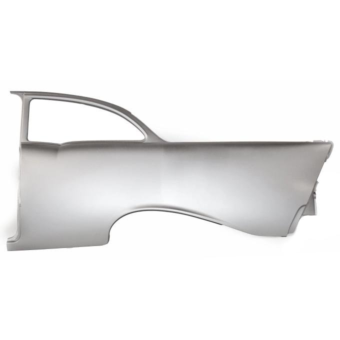 Golden Star 1957 Chevy 2 Door Sedan Quarter Panel With Window Frame Skin No Trim Holes Left Hand QP13-572LOE