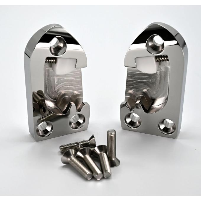 Golden Star 1955-1957 Chevy Door Jamb Striker Set (Polished Stainless) DO13-55ST
