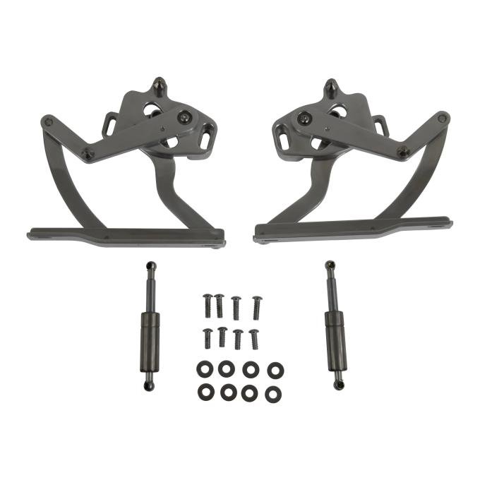 Golden Star 1962 Chevy Impala Hood Hinge Set (Left Hand & Right Hand) Billet Aluminum (POLISHED) HO13-62HPA