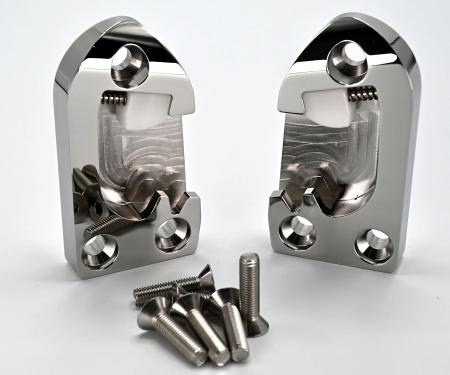 Golden Star 1955-1957 Chevy Door Jamb Striker Set (Polished Stainless) DO13-55ST