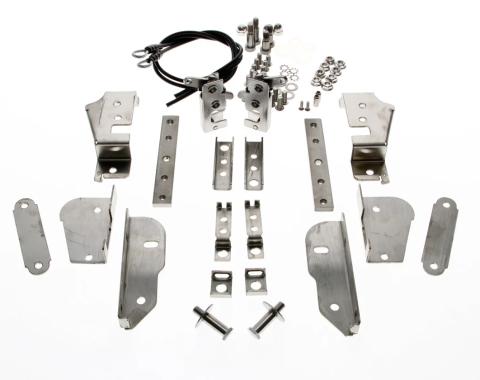 AMD Hidden Tailgate Latch Kit (Complete Stainless), 47-87 Chevy GMC Stepside Pickup; 48-87 Ford Flareside Pickup X927-4000-3S