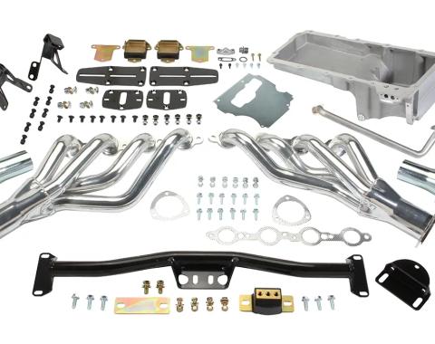 Classic Performance 55-57 Chevy Full Size LS Engine Install Kit W/Headers 5557LS1-FRK-CPP