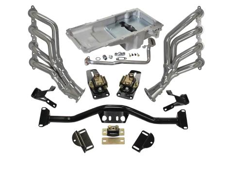 Classic Performance 55-57 Chevy Full Size LS Engine Install Kit W/Headers 5557LS1-FRK
