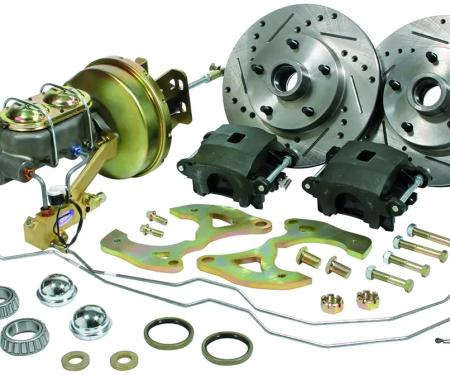 Classic Performance Complete Disc Brake Kit w/ Booster for OEM Stock Spindles for 55-57 Chevy Full Size 10.75" Rotors 5557CBK-S-8