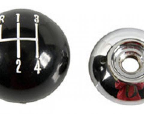 Classic Headquarters Black/Chrome 2 Pc 4 Sp Ball, 3/8" W-157A