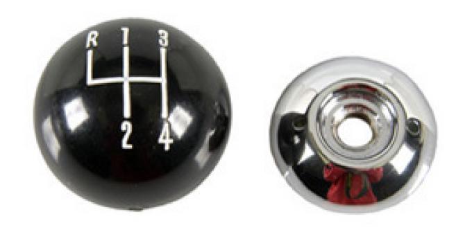 Classic Headquarters Black/Chrome 2 Pc 4 Sp Ball, 3/8" W-157A